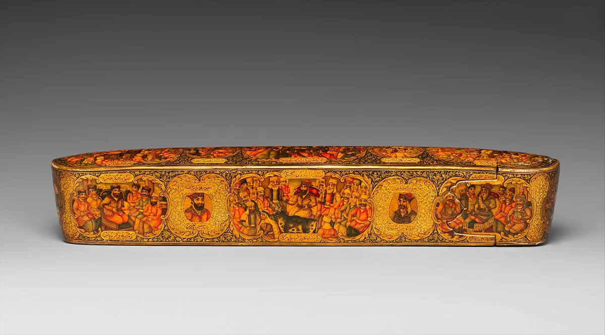 Lacquer Pen Box with Royal Audience Scenes — Unknown