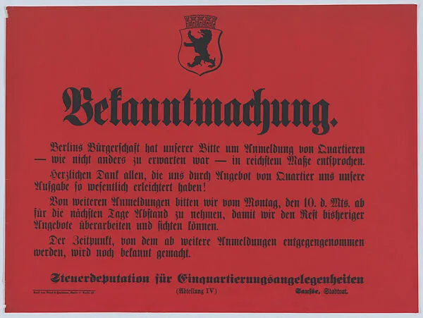 Bekanntmachung — Anonymous