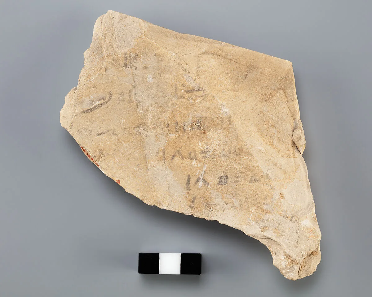 Hieratic ostracon with account — Unknown