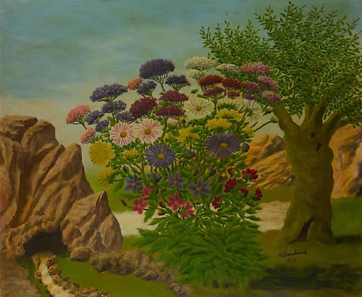 Bank of Flowers in a Landscape (Massif de fleurs dans un paysage)