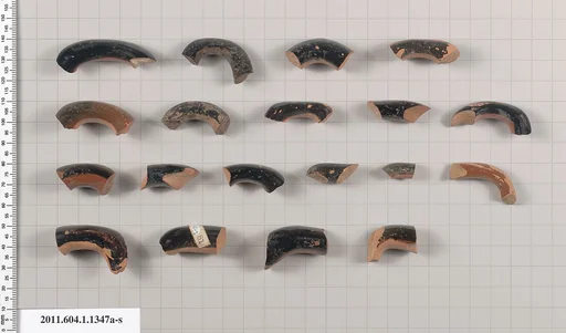 Terracotta fragments of kylikes (drinking cups)