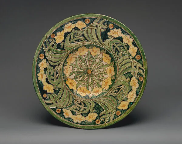 Daffodil dish — Charles Collis|Della Robbia Pottery