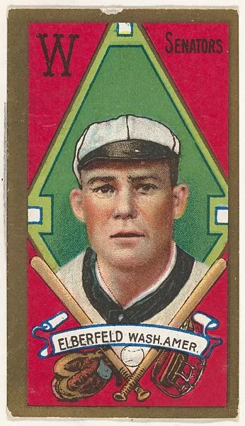 Norman Elberfeld, Washington Senators, American League, from the "Baseball Series" (Gold Borders) set (T205) issued by the American Tobacco Company — American Tobacco Company