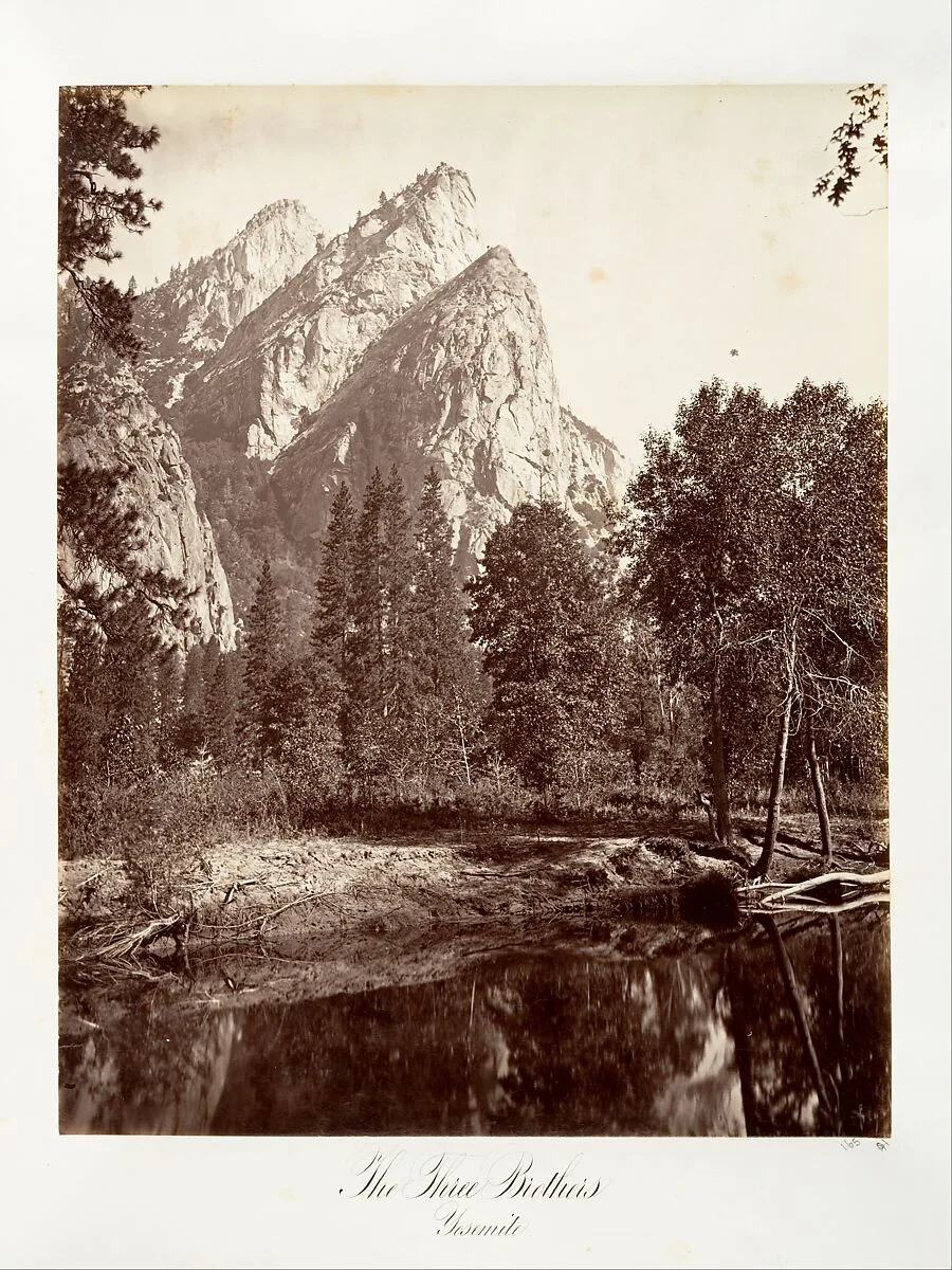 The Three Brothers, Yosemite — Carleton E. Watkins