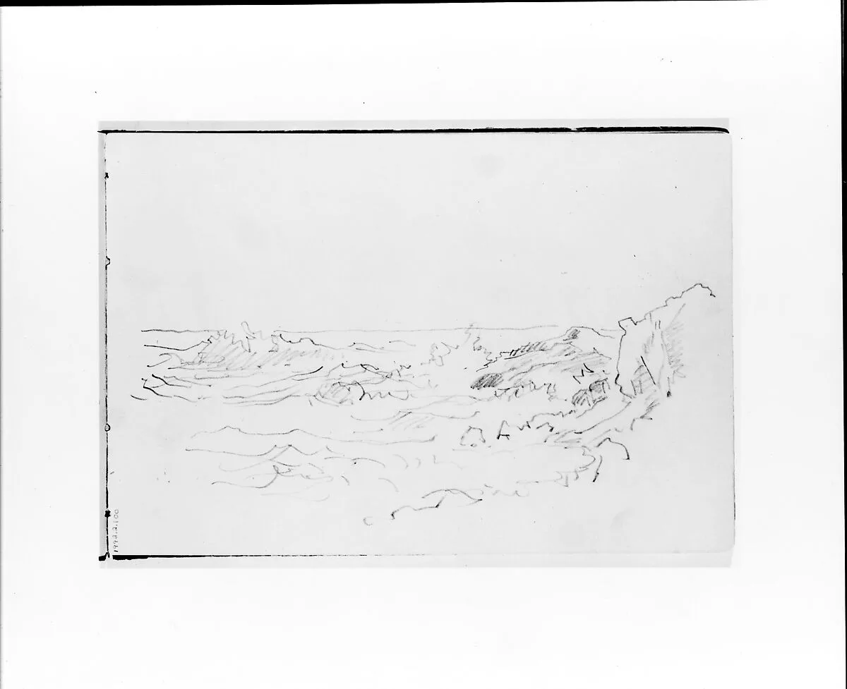 Seascape with Breaking Waves (from Sketchbook VII) — William Trost Richards