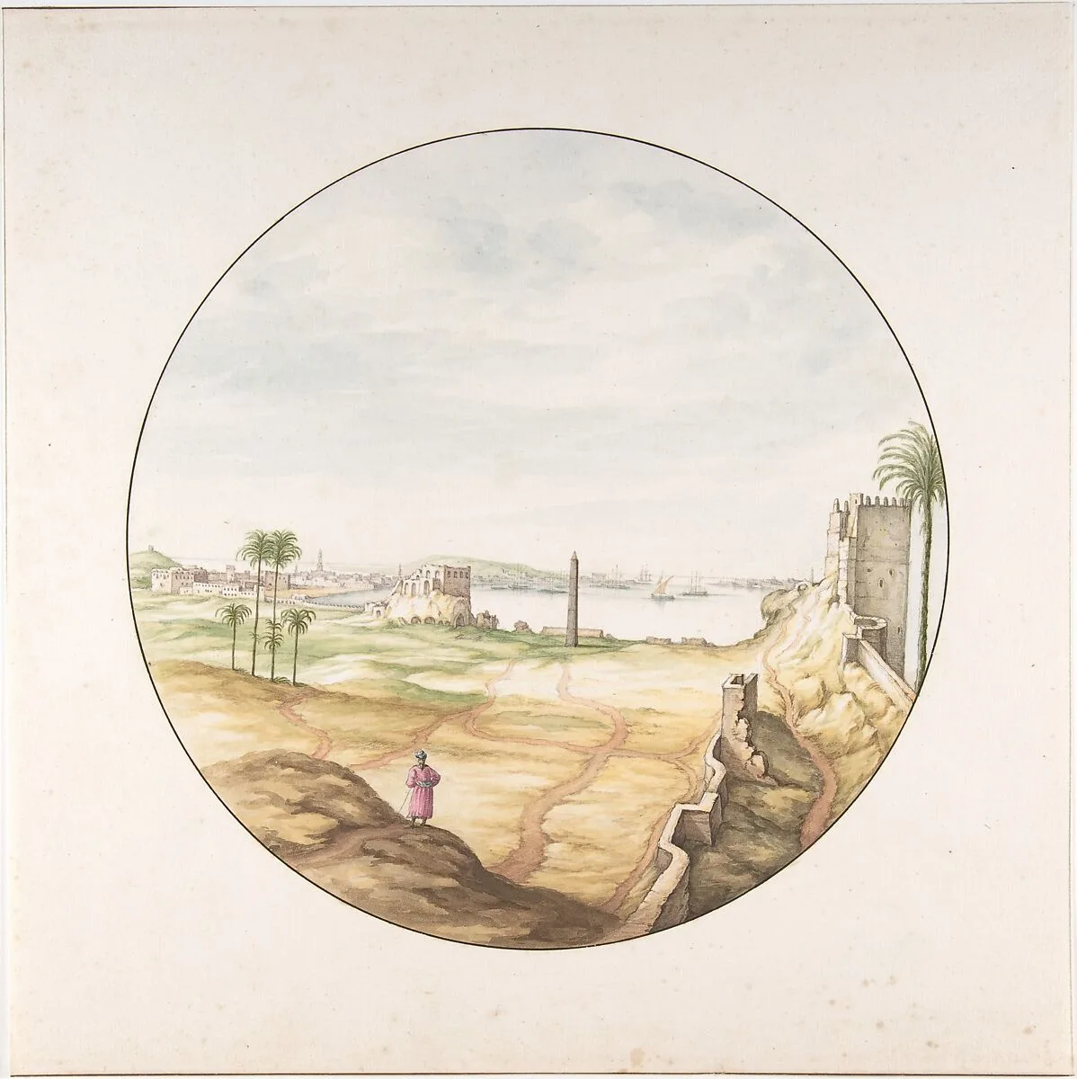 View of the Obelisk of Thutmosis III Seen from the Walls of Alexandria — Jan van Call