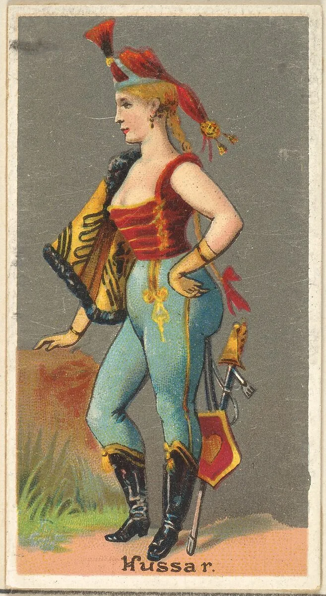 Hussar, from the Occupations for Women series (N166) for Old Judge and Dogs Head Cigarettes — Goodwin & Company