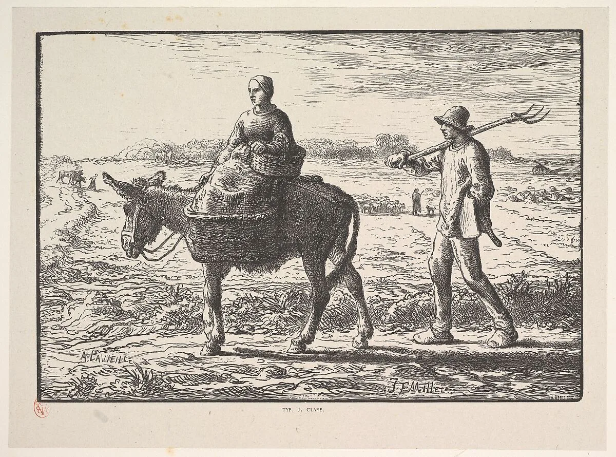 Morning, from "Four Times of the Day" — Jean-François Millet|Jacques-Adrien Lavieille