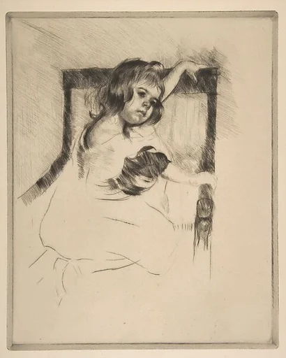 Kneeling in an Armchair