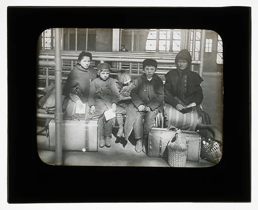 [Social Documentary Lantern Slide of New York]
