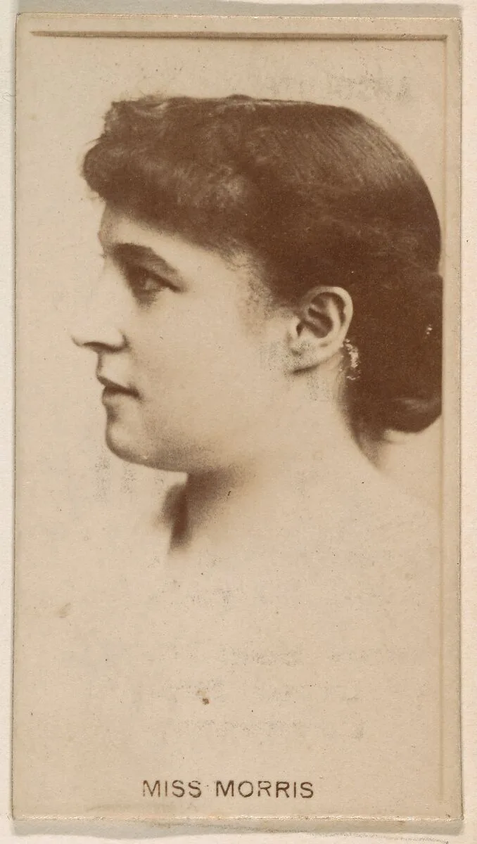 Miss Morris, from the Actresses series (N245) issued by Kinney Brothers to promote Sweet Caporal Cigarettes — Kinney Brothers Tobacco Company