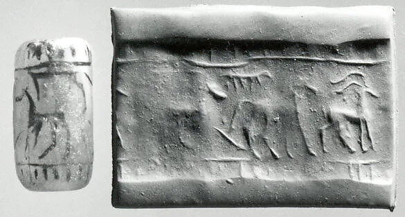 Cylinder seal with animals — Unknown