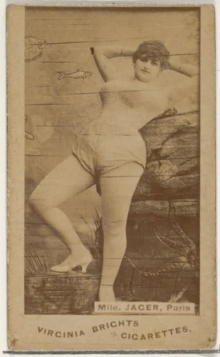 Mlle. Jager, Paris, from the Actors and Actresses series (N45, Type 1) for Virginia Brights Cigarettes