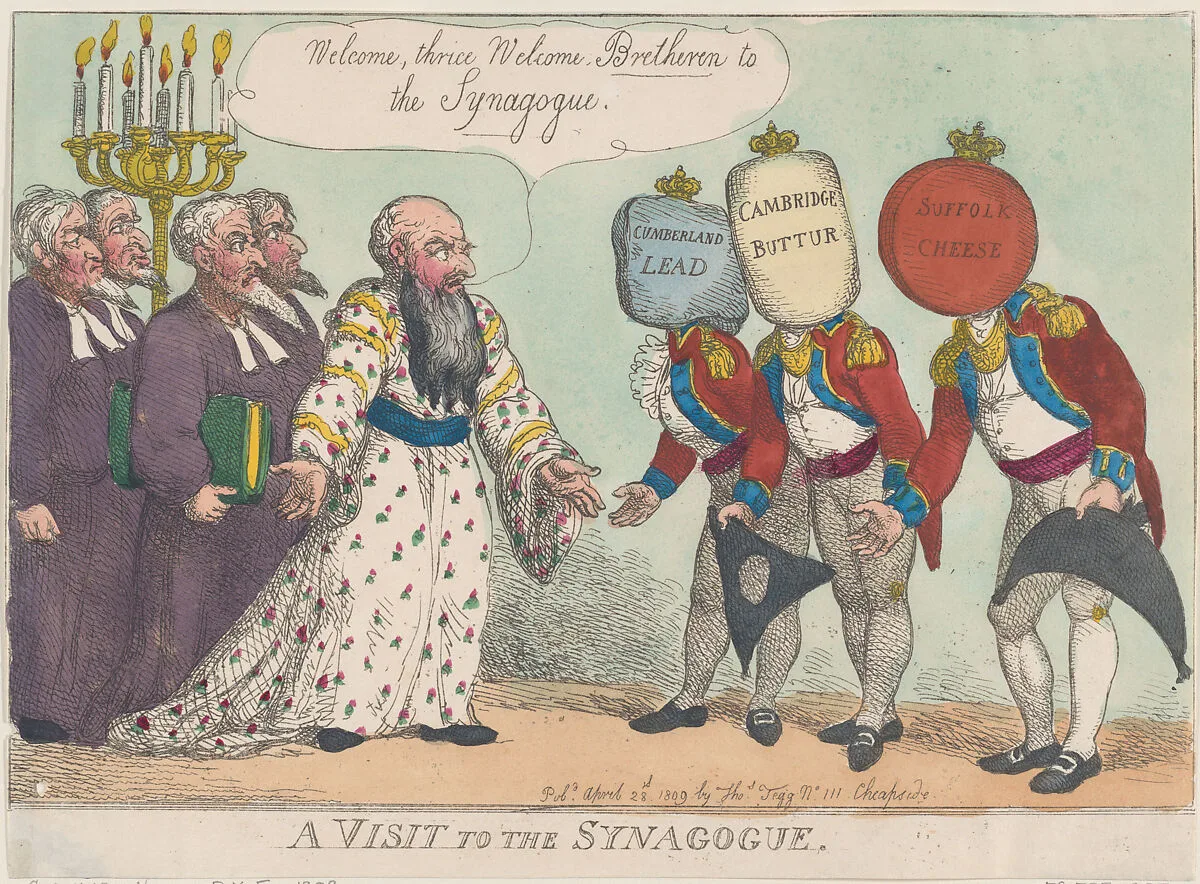 A Visit to the Synagogue — Thomas Tegg|Thomas Rowlandson