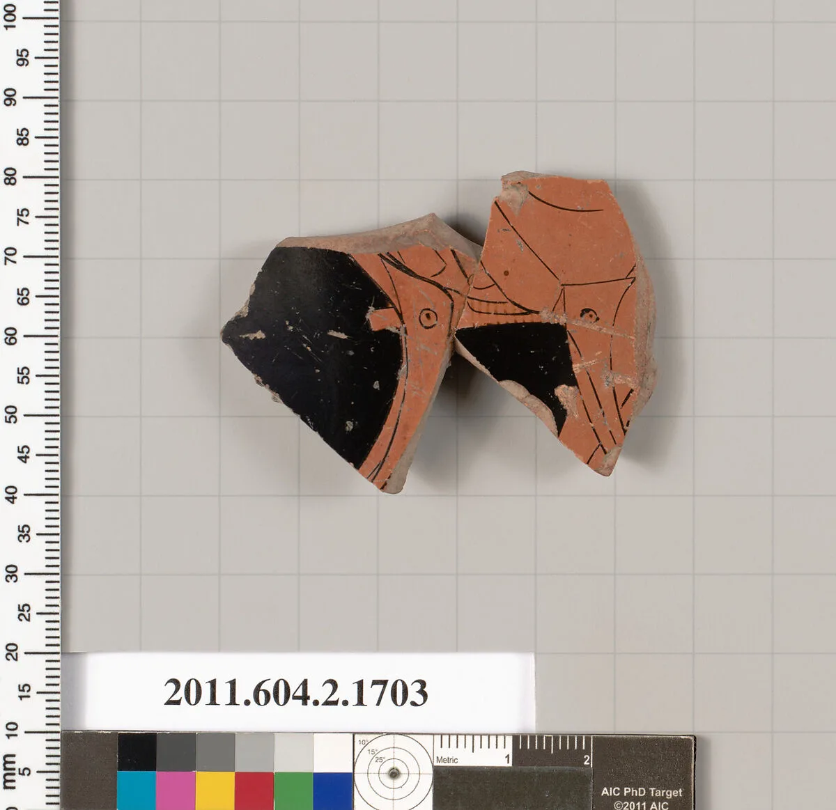 Terracotta fragment of a skyphos (deep drinking cup) — Unknown