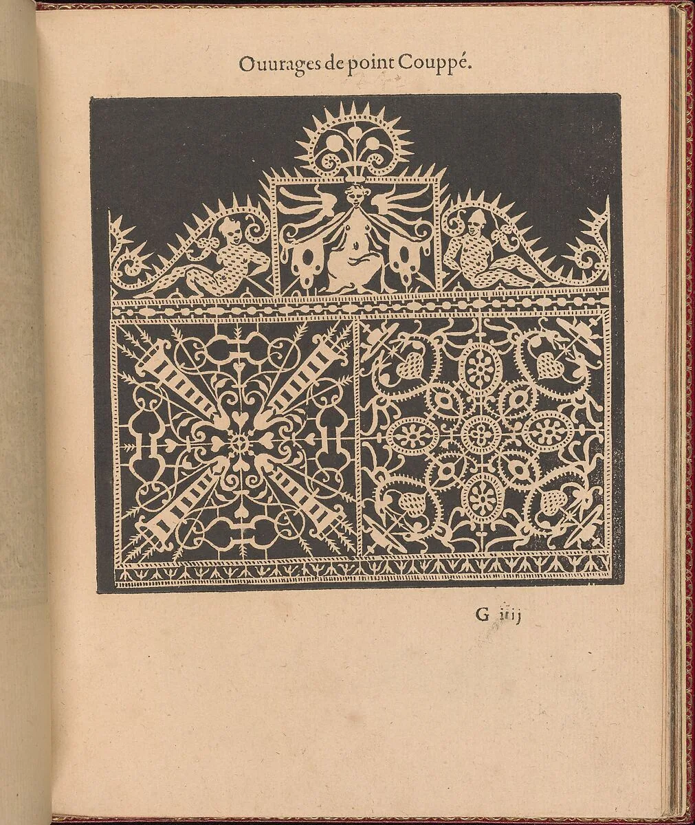 Les Singuliers et Nouveaux Portraicts... page 28 (recto) — Federico de Vinciolo|Jean Le Clerc|Henri III, King of France and Poland|Louise de Lorraine-Vaudemont|Chambolle-Duru