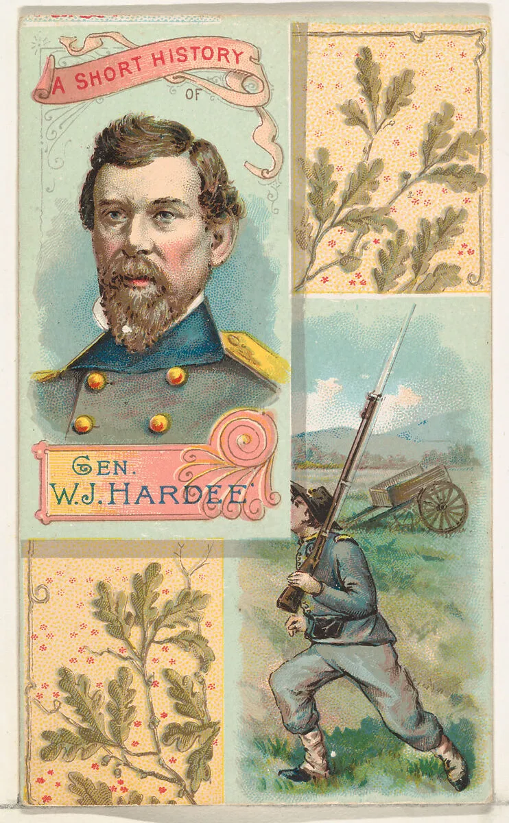 A Short History: General William J. Hardee, from the Histories of Generals series (N114) issued by W. Duke, Sons & Co. to promote Honest Long Cut Smoking and Chewing Tobacco — W. Duke, Sons & Co.|Knapp & Company