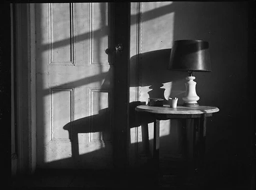 [Lamp on Table in Walker Evans's Apartment, 441 East 92nd Street, New York City]