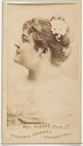 Mlle. Albert, Paris, from the Actors and Actresses series (N45, Type 1) for Virginia Brights Cigarettes
