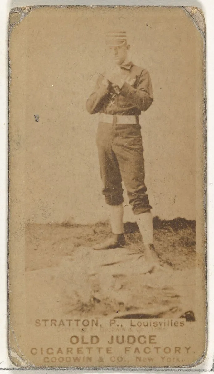 Chilton Scott Stratton, Pitcher, Louisville Colonels, from the Old Judge series (N172) for Old Judge Cigarettes — Goodwin & Company