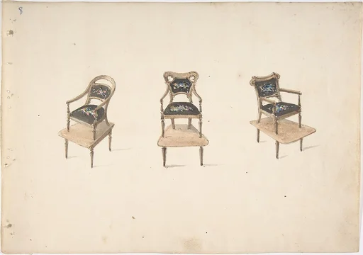 Design for Three Small Elevated Armchairs