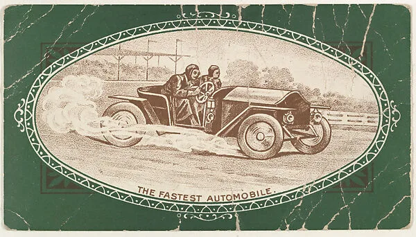 The Fastest Automobile, from Speed Champions series (T228), issued by Mendel's Cigarros and DePew Cigarros — Edward D. DePew & Company|Mendel & Company