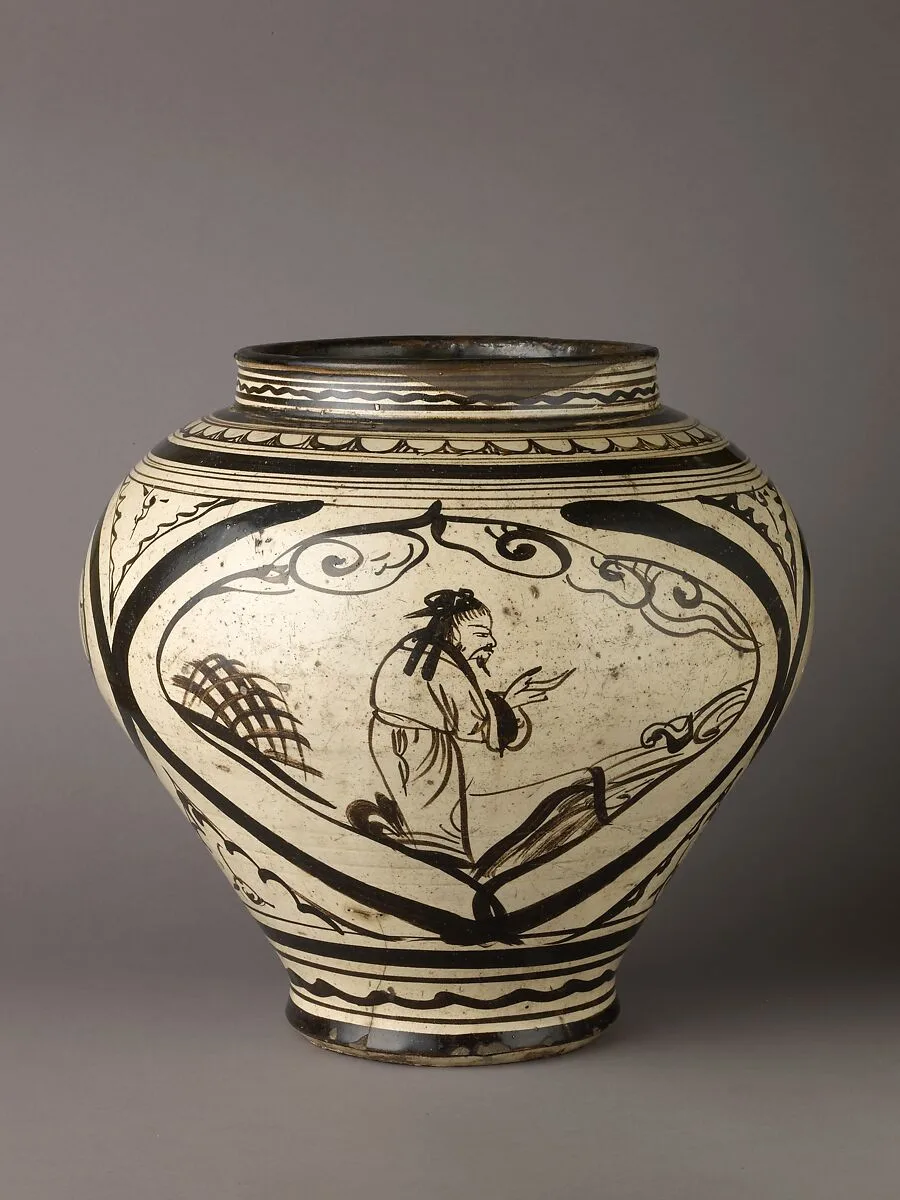 Wine jar (Guan), Cizhou ware — Chinese