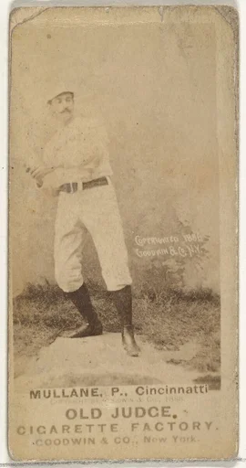 Anthony John "Tony" Mullane, Pitcher, Cincinnati, from the Old Judge series (N172) for Old Judge Cigarettes