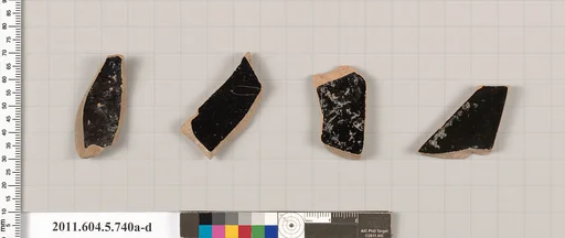 Terracotta fragments of kylikes (drinking cups)
