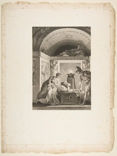 La Matrone d'Ephese, from "Contes et nouvelles en vers par Jean de La Fontaine. A Paris, de l'imprimerie de P. Didot, l'an III de la République, 1795"