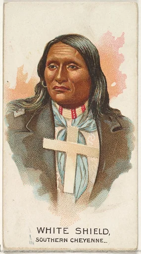 White Shield, Southern Cheyenne, from the American Indian Chiefs series (N2) for Allen & Ginter Cigarettes Brands