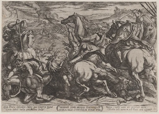 Plate 6: The Israelites Defeated by the Canaanites for Having Disobeyed Moses, from 'The Battles of the Old Testament'