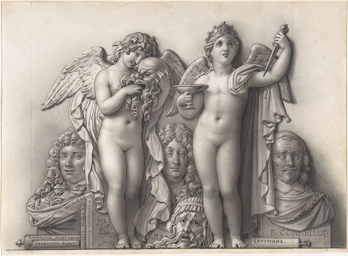 Comedy and Tragedy — Anne Louis Girodet-Trioson