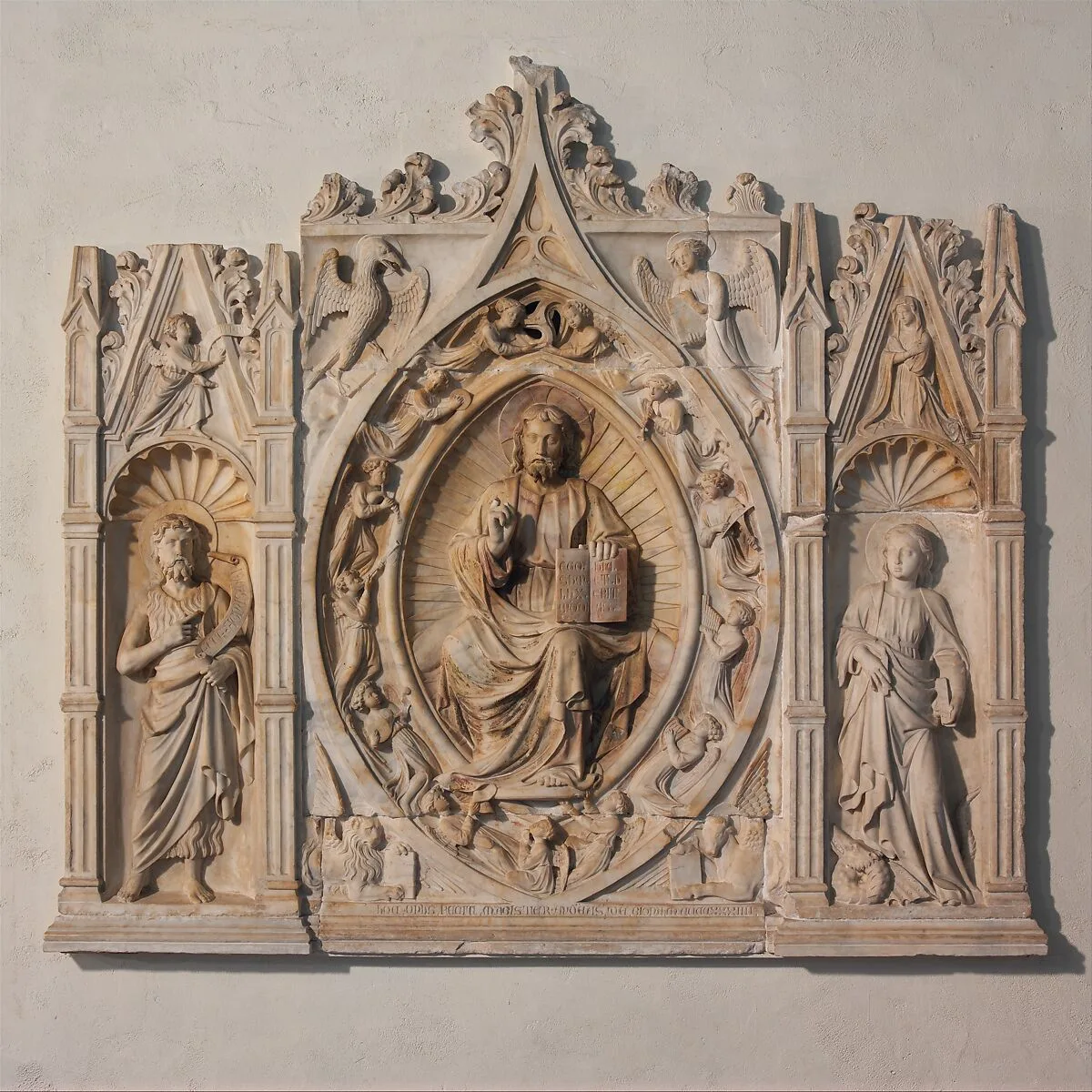Altarpiece with Christ, Saint John the Baptist, and Saint Margaret — Andrea da Giona