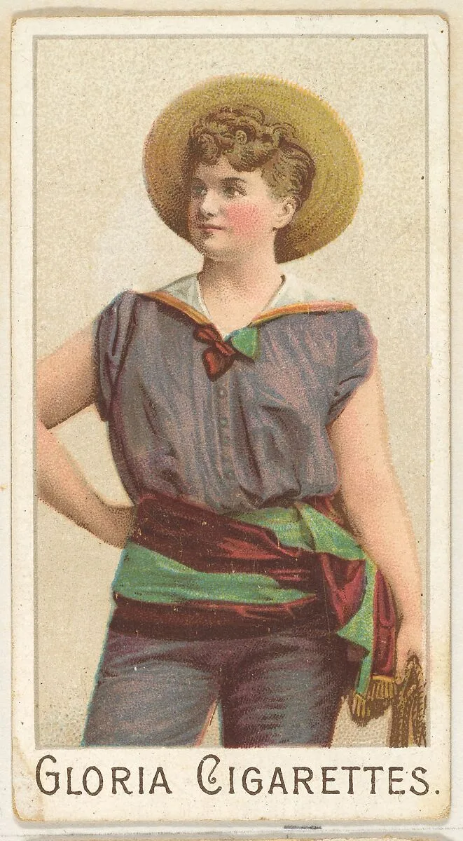 From the series "Sports Girls" (C190), issued by the American Cigarette Company, Ltd., Montreal, to promote Gloria Cigarettes — American Cigarette Company, Ltd.