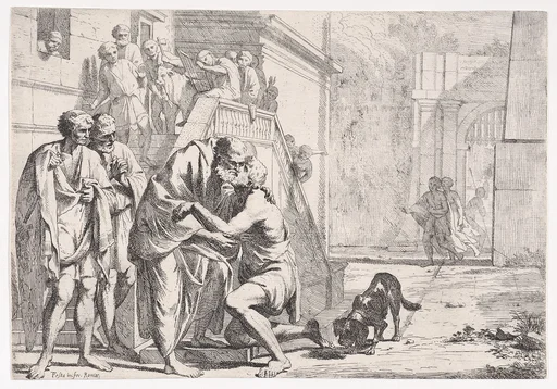 The Return of the Prodigal Son, Shown Embracing His Son