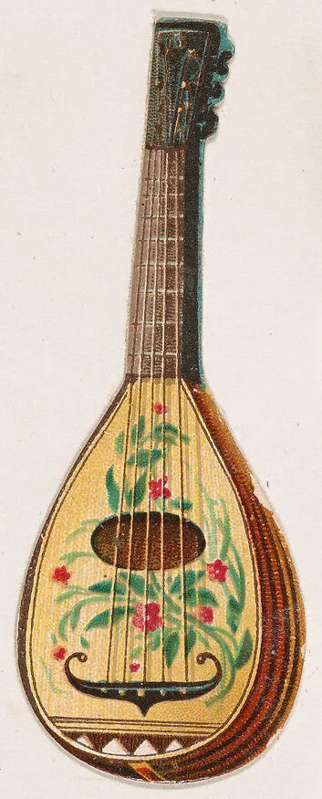 Mandolin, from the Novelties series (N228, Type 3) issued by Kinney Bros. — Kinney Brothers Tobacco Company