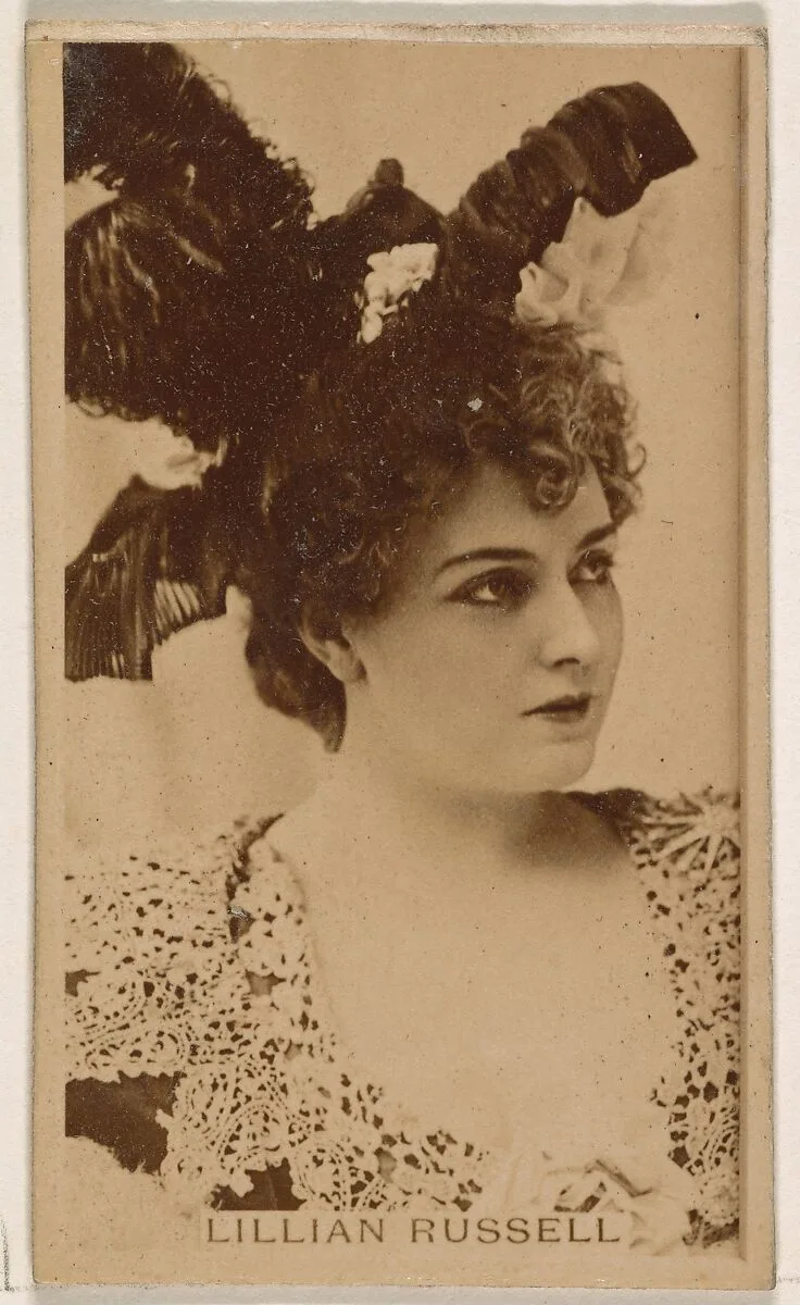 Lillian Russell, from the Actresses series (N245) issued by Kinney Brothers to promote Sweet Caporal Cigarettes — Kinney Brothers Tobacco Company