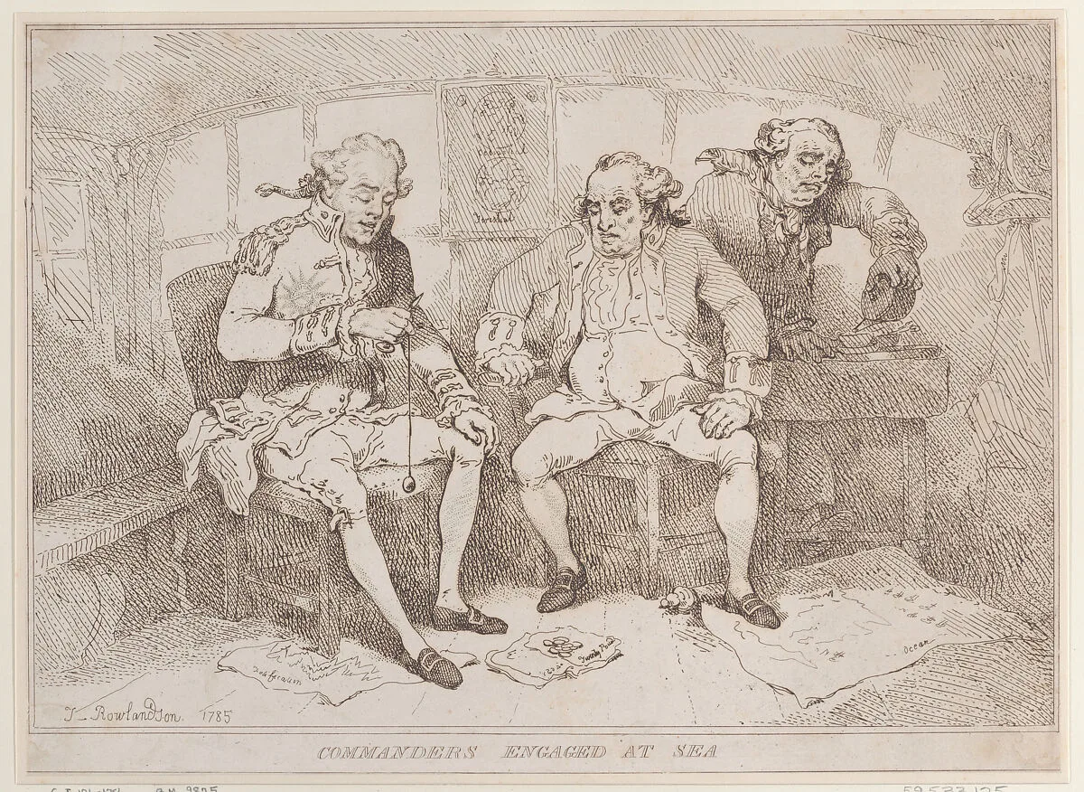 Commanders Engaged at Sea — Thomas Rowlandson