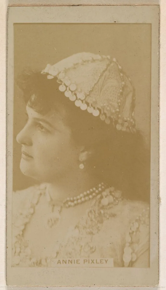 Annie Pixley, from the Actresses series (N245) issued by Kinney Brothers to promote Sweet Caporal Cigarettes — Kinney Brothers Tobacco Company