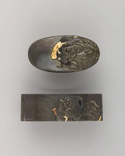 Sword-Hilt Collar and Pommel (Fuchigashira)