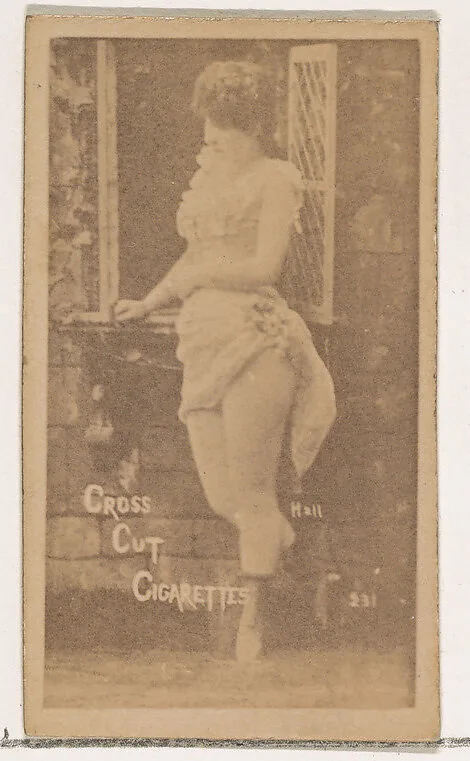 Card Number 231, Miss Hall, from the Actors and Actresses series (N145-1) issued by Duke Sons & Co. to promote Cross Cut Cigarettes — W. Duke, Sons & Co.