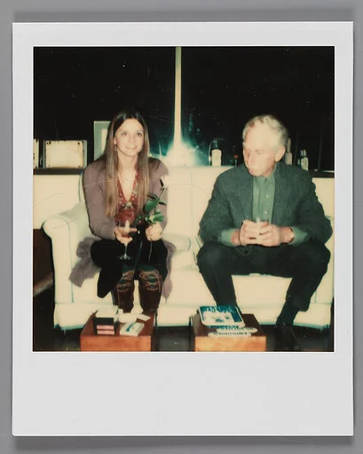 [Walker Evans's 70th Birthday Party, Old Lyme, Connecticut: Liz Lesy and Unidentified Man]