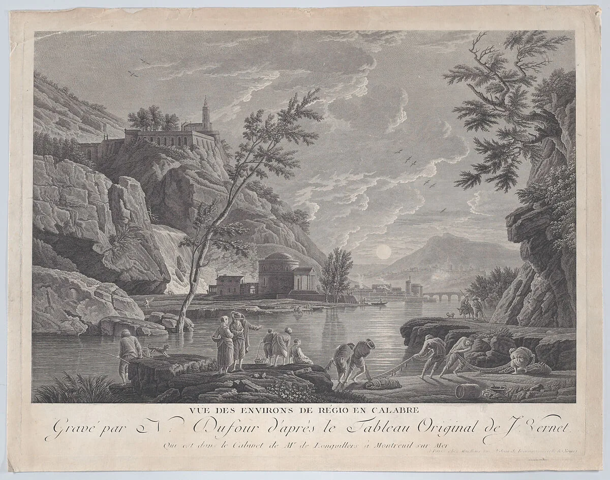 View of the Surroundings of Regio in Calabria — Joseph Vernet|Charles Nicolas Dufour