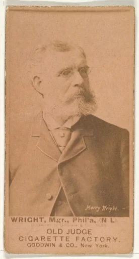 William Henry "Harry" Wright, Manager, Philadelphia, from the Old Judge series (N172) for Old Judge Cigarettes