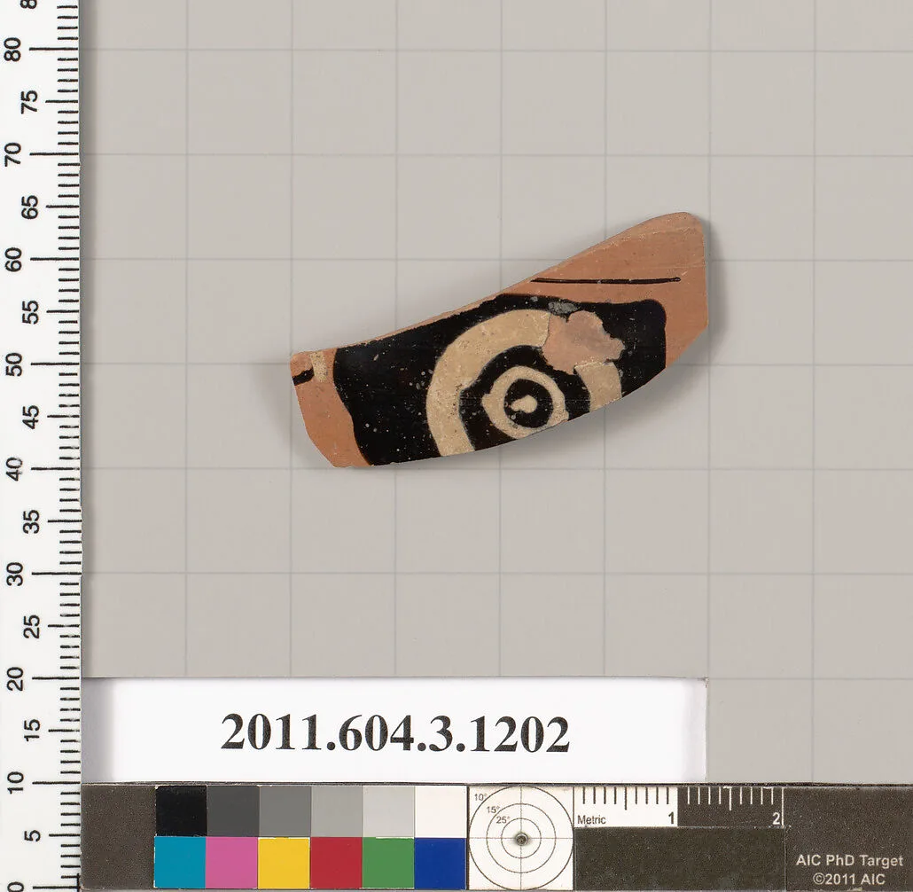 Terracotta fragment of a mastoid (drinking cup with narrow base) — Unknown