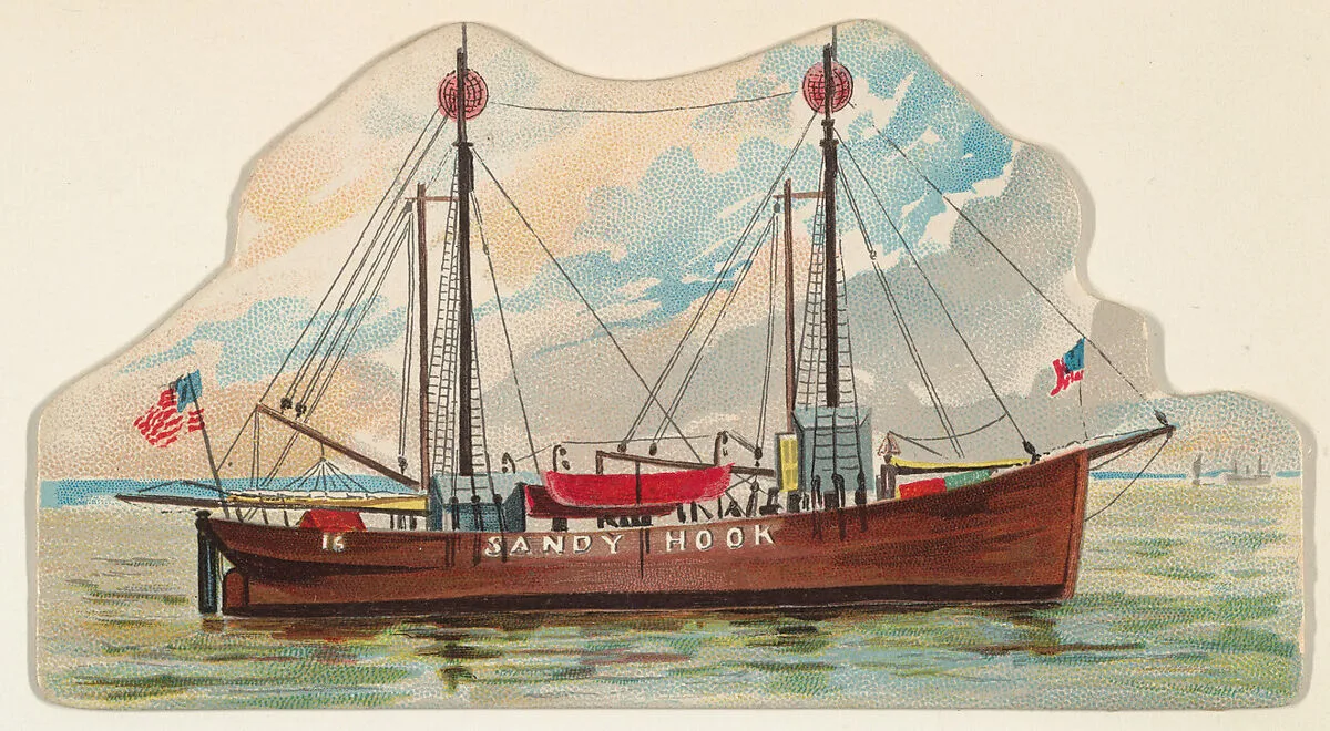 Sandy Hook, from the Lighthouses series (N119) issued by Duke Sons & Co. to promote Honest Long Cut Tobacco — W. Duke, Sons & Co.|The Giles Company