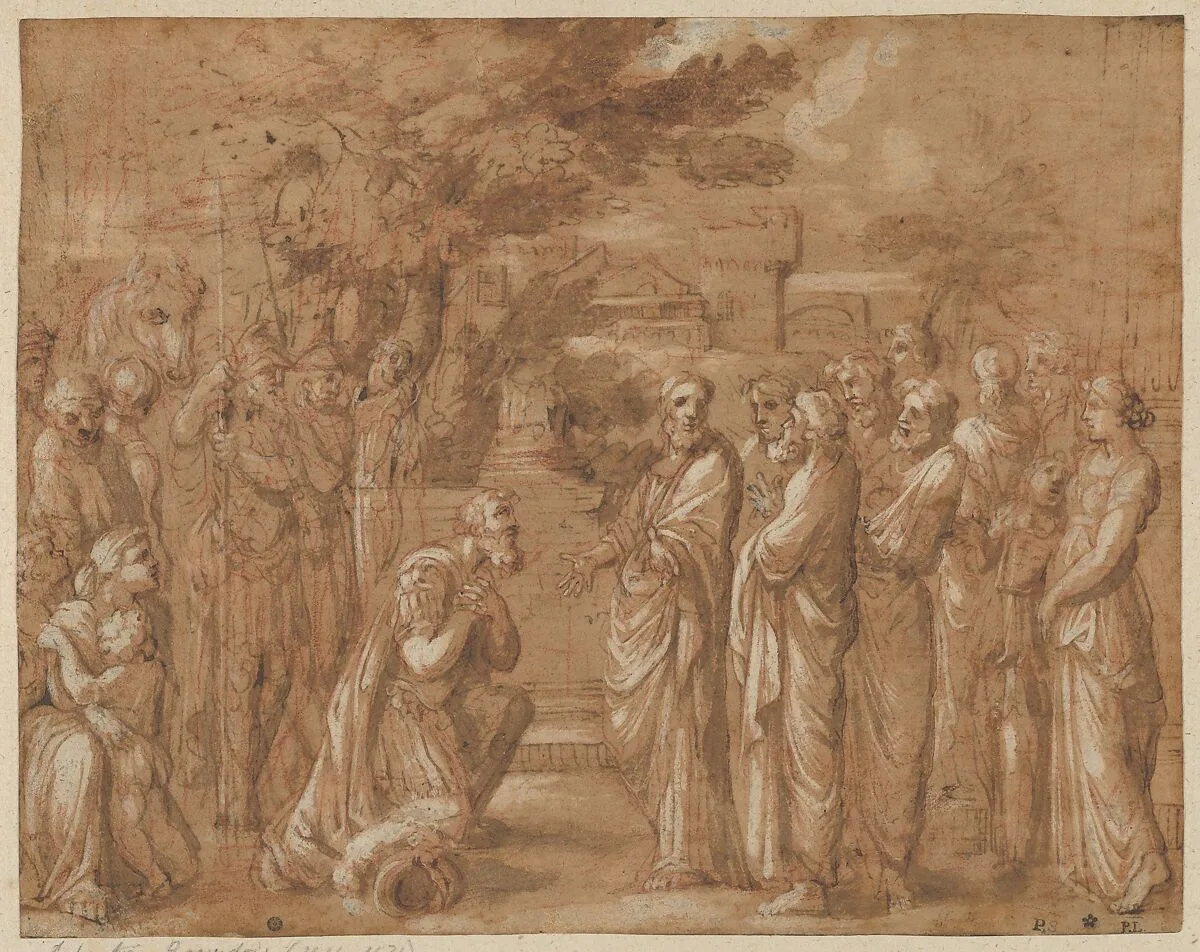 Christ and the Centurion — Sébastien Bourdon|Anonymous, French, 17th century