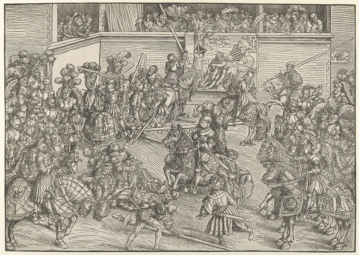 The Tournament with Samson and the Lion — Lucas Cranach the Elder