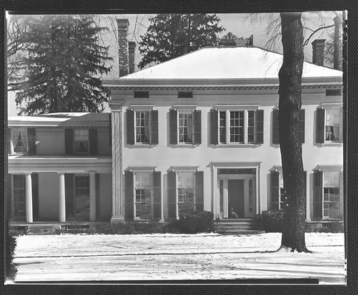 [Rear View of Greek Revival House, Residence of Gifford Cochran, Croton Falls, New York]